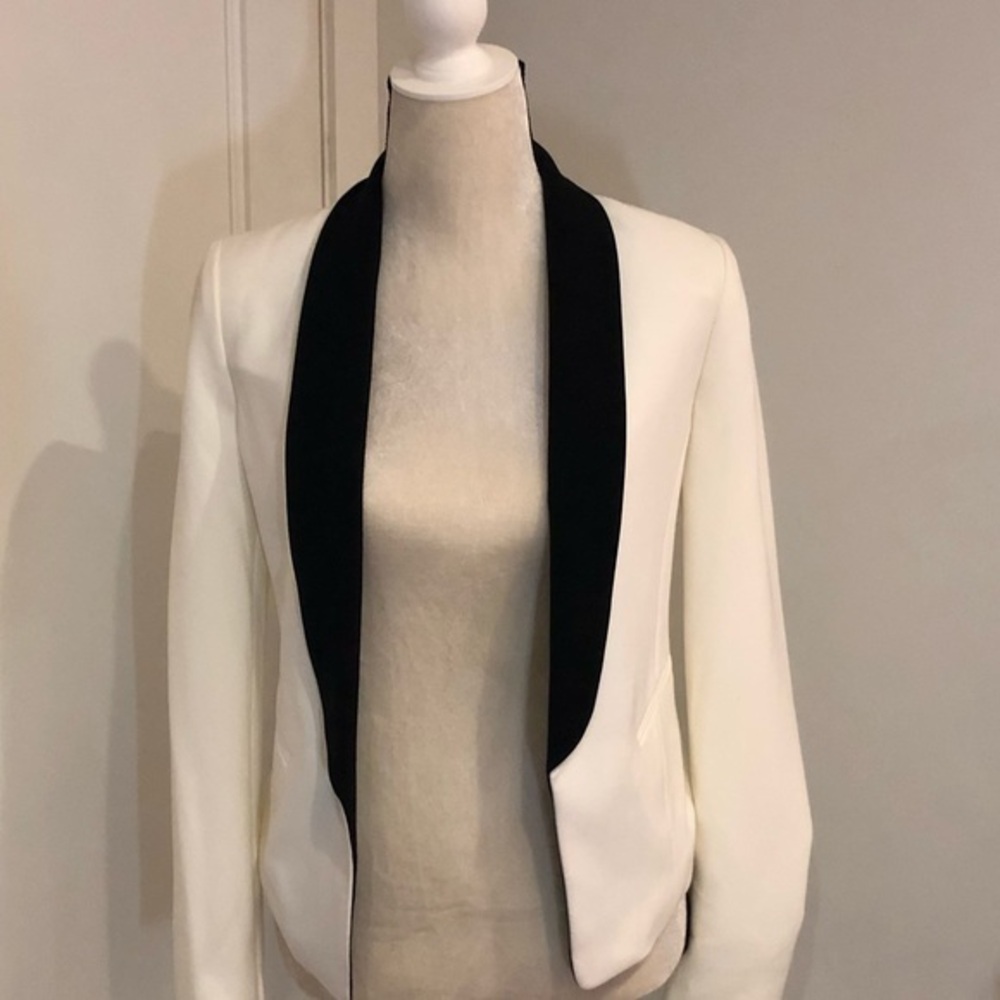 Express Black White Blazer Size 2